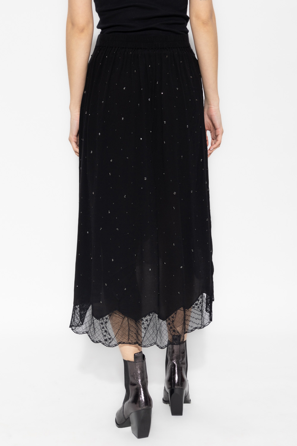 [Juun.J] lace shirring skirt /追跡付 Black 'Joslin' skirt Zadig & Voltaire